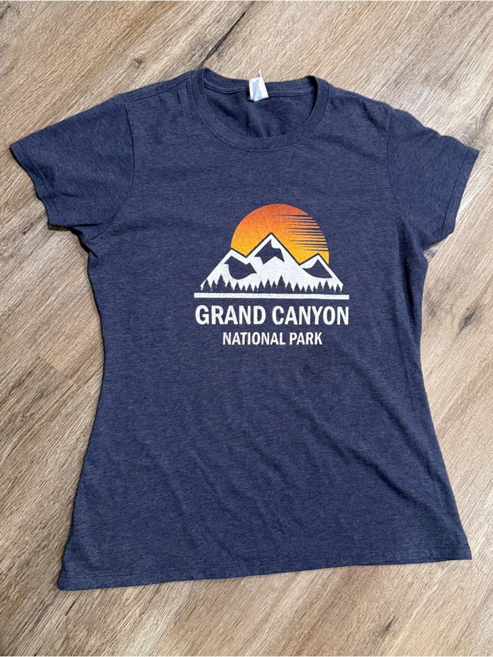 Port & Company Heather Dark Navy Gray Crewneck Baby Tee Grand Canyon Park